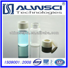 20ML Klare Glas-Speicher-Durchstechflasche mit 24-400 offenen weißen PP-Kappe Lagerung Durchstechflasche 27.5x57mm